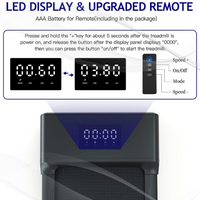 Portable Walking Pad Treadmill with 2.5HP Motor, 3.8 MPH, Remote Control and LED Display Easy to Store