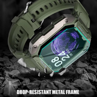 5ATM Smart Watch With HR Fitness Tracker Military Grade Waterproof for iOS Android