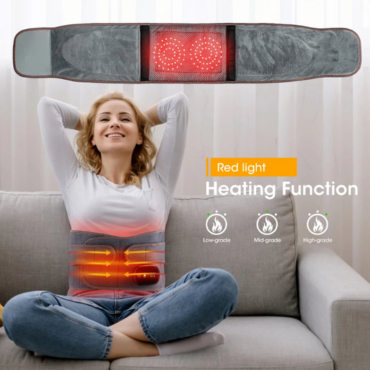 Rechargeable Heated Lumbar Support Belt with Vibration