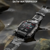 5ATM Smart Watch With HR Fitness Tracker Military Grade Waterproof for iOS Android