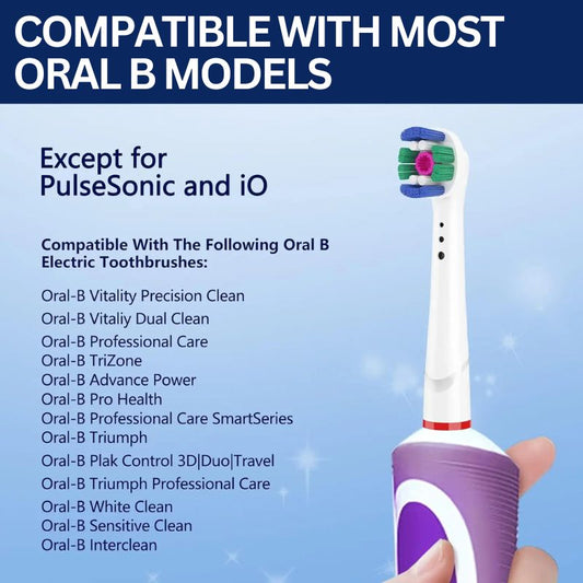 Electric Toothbrush Replacement Brush Heads Compatible With Oral B 3D Whitening Toothbrush Heads
