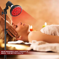 54W LED Red Light Therapy Lamp 660nm & 850nm | 18-Chip Dual Wavelength with Floor Stand