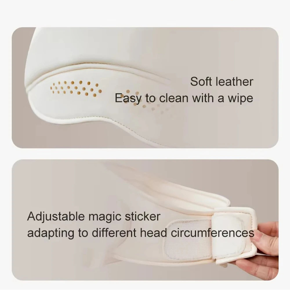 Head Massager with Heat & Eye Mask for Fatigue Relief, 4 Modes, 2 Heat Settings, Bluetooth, Rechargeable