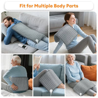Electric Heating Pad for Back, Neck & Shoulder – 9 Heat Settings, 4 Timer Modes, Washable
