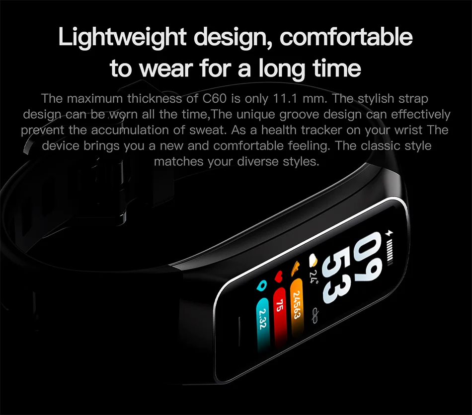 Smart Watch Monitor HR/BP Blood Oxygen Sleep Activity Steps Tracker Waterproof Unisex