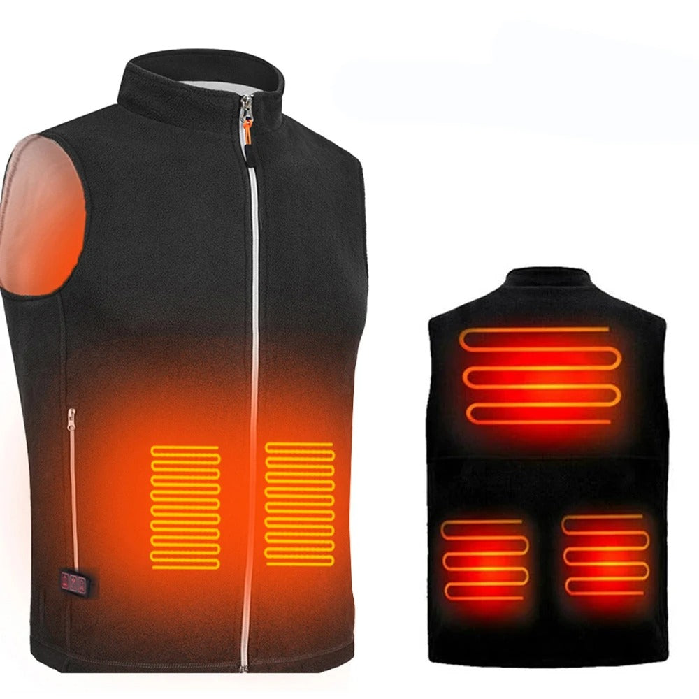 Heated Vest 5 Heating Zones 3 Heating Levels Lightweight Heated Jacket Unisex