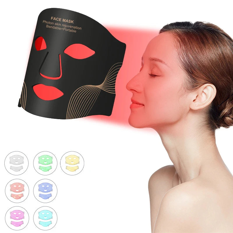 7-Color LED Face Mask – Photon Light Therapy for Anti-Aging, Acne & Skin Rejuvenation