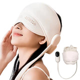 Head Massager with Heat & Eye Mask for Fatigue Relief, 4 Modes, 2 Heat Settings, Bluetooth, Rechargeable