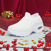 Women's Running Shoes Sock Sneakers Mesh Slip On Air Cushion Design Lightweight Breathable Casual Shoes