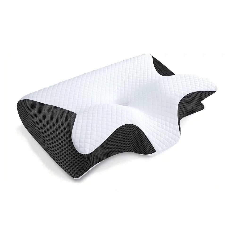 Orthopedic Ergonomic Contoured Memory Foam Cervical Pillow for Comfort and Support