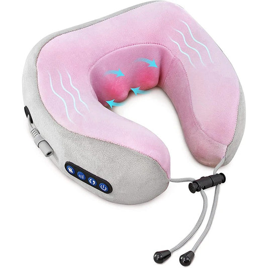 U-Shaped Neck Massage Pillow for Relaxation & Comfort