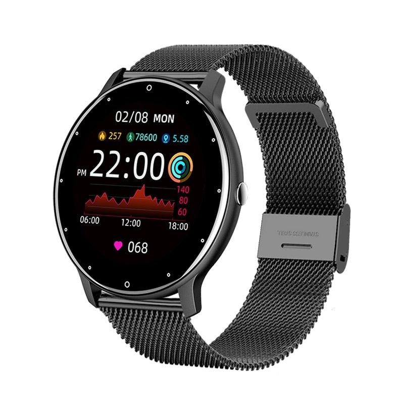 Smart Watch Touch Screen Monitors Health Stats and Fitness Activity Waterproof IOS Android