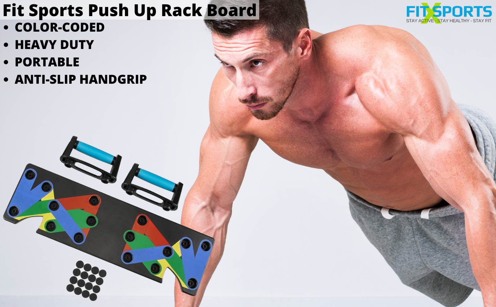 Push Up Board 9 In 1 Home Workout Equipment Multi-Functional Push Up S ...
