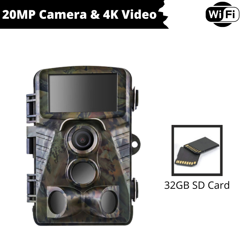Infrared Dual Night Vision Hunting Trail Camera 4K Waterproof WIFI 48 MP Camera Home Security Camera