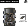 Infrared Dual Night Vision Hunting Trail Camera 4K Waterproof WIFI 20 MP Camera Home Security Camera