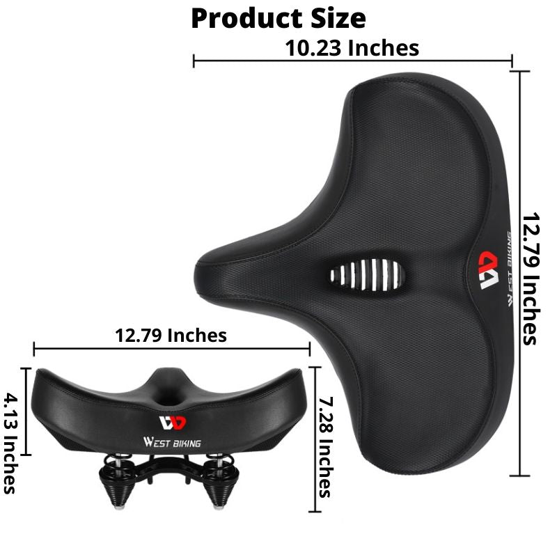 Extra Large Bike Seat With Comfortable Thick Foam and Waterproof