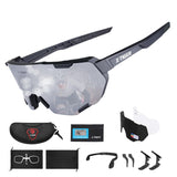 Photochromic Polarized Cycling Sunglasses with Inner Frame for Prescription Lenses