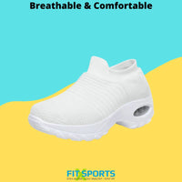 Women's Running Shoes Sock Sneakers Mesh Slip On Air Cushion Design Lightweight Breathable Casual Shoes
