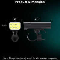 5200mah Waterproof Bicycle Light With 6 LEDs USB Chargeable 2000LM 7500K With 5 Light Modes