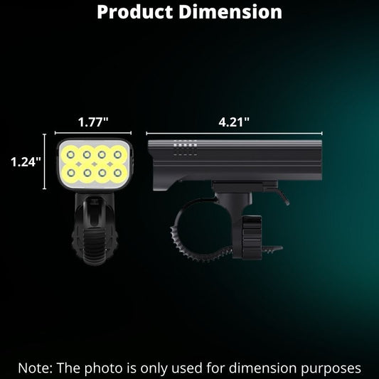 5200mah Waterproof Bicycle Light With 6 LEDs USB Chargeable 2000LM 7500K With 5 Light Modes