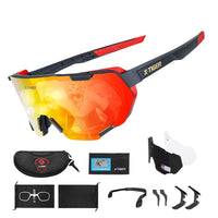 Photochromic Polarized Cycling Sunglasses with Inner Frame for Prescription Lenses