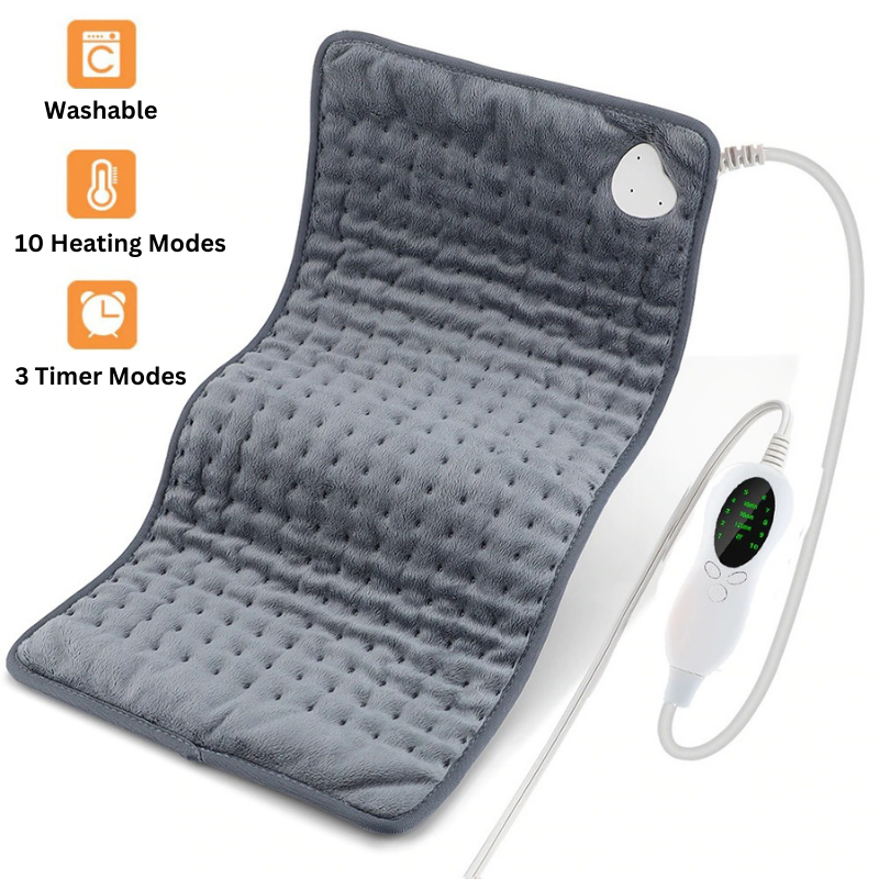 Electric Heating Pad 12"x 24" for Back Pain And Cramp Relief Auto Shut Off