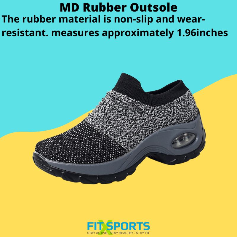 Women's Running Shoes Sock Sneakers Mesh Slip On Air Cushion Design Lightweight Breathable Casual Shoes