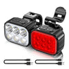 6 Leds Bright Bike Light Rechargeable 1100mAh Battery Waterproof With 12 mode Head light and 8 mode Tail Light