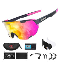 Photochromic Polarized Cycling Sunglasses with Inner Frame for Prescription Lenses