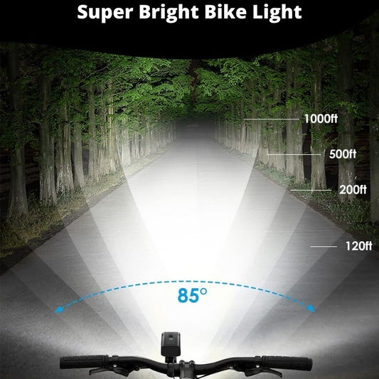 5200mah Waterproof Bicycle Light With 6 LEDs USB Chargeable 2000LM 7500K With 5 Light Modes