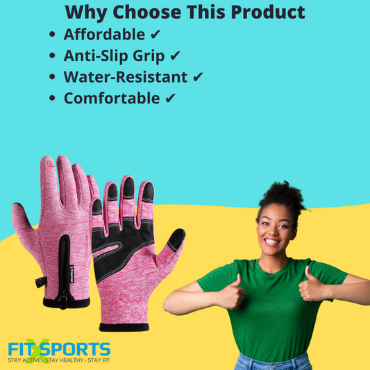Touch Screen Cycling Gloves Thermal Bike Gloves Windproof Water Resistant Non-Slip Driving Hiking Unisex