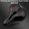 Comfortable Bike Seat with Silica Gel Padding And Memory Foam Universal Fit and Shock Absorbing