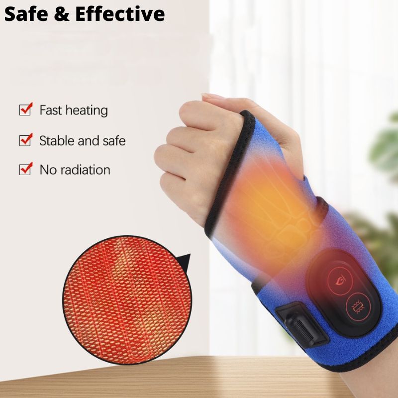 Heated Wrist Brace Vibration Massage For Wrist Pain Relief