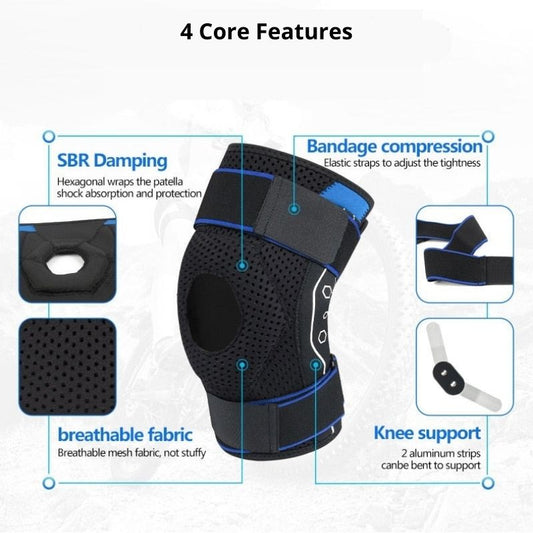 Knee Brace with Side Stabilizers for Support & Stability