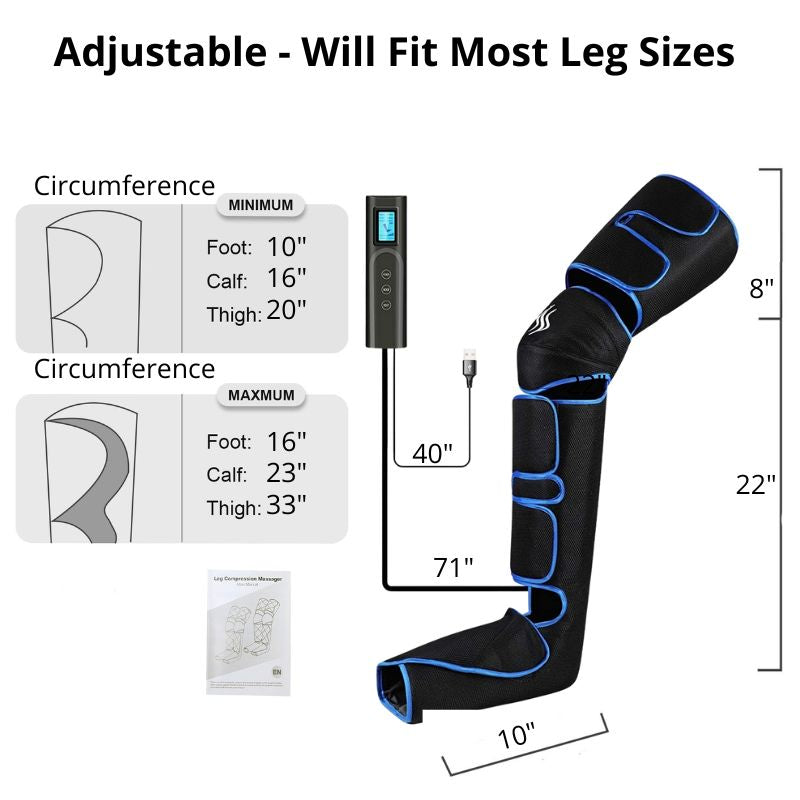 Infrared Foot And Leg Massager Rechargeable Promotes Blood Circulation Muscle Relaxation Lymphatic Drainage Unisex