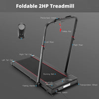 Foldable Treadmill 2 HP Easy-To-Use Remote Control Bluetooth and LED Display