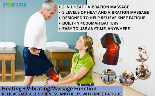 3-in-1 Rechargeable Heated Wrap with Vibration – Knee, Shoulder & Elbow