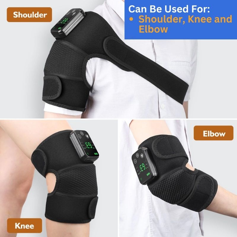 3-in-1 Rechargeable Heated Wrap with Vibration – Knee, Shoulder & Elbow
