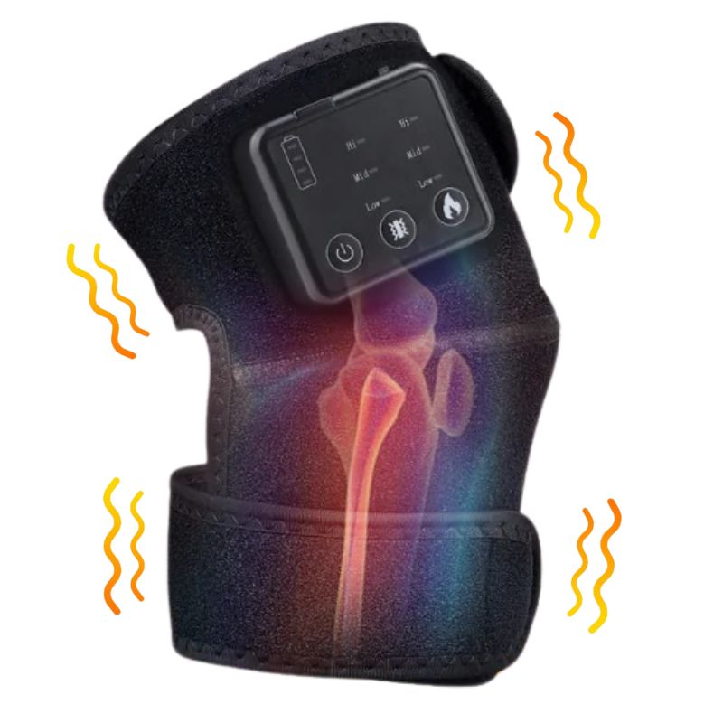 Rechargeable Heated Knee Wrap with Vibration – Adjustable Fit