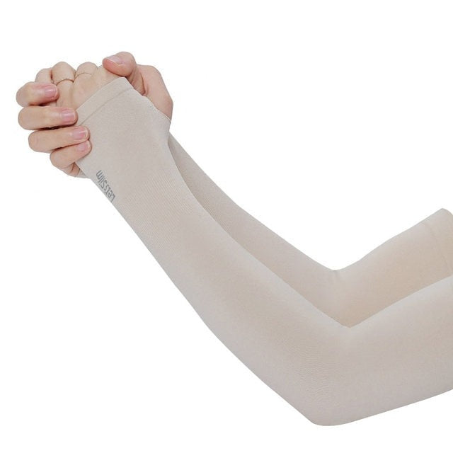 2Pcs Unisex Cooling Arm Sleeves Sports Running UV Sun Protection Outdoor Men Fishing Cycling Sleeves Unisex