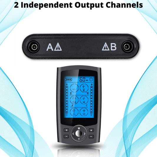 36-Mode Dual Channel Electric Muscle Stimulator with LCD