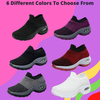 Women's Running Shoes Sock Sneakers Mesh Slip On Air Cushion Design Lightweight Breathable Casual Shoes