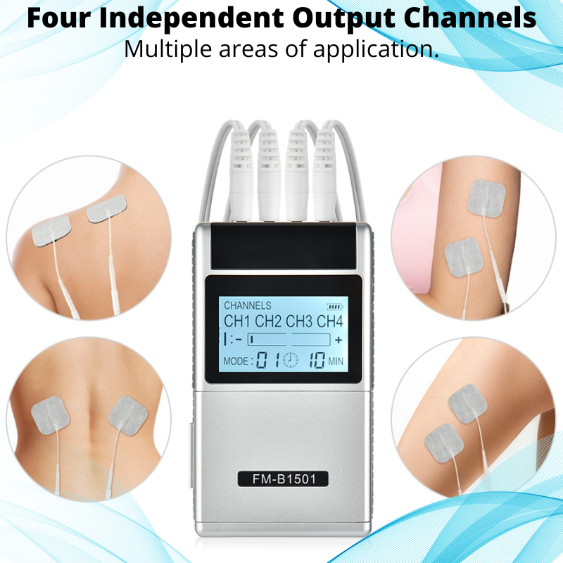 Premium 15 Mode 4 Channel TENS EMS Machine Combo Muscle Stimulator for Pain Relief and Muscle Strengthening