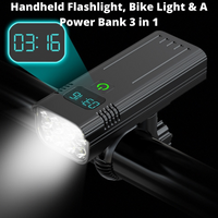 5200mah Waterproof Bicycle Light With 6 LEDs USB Chargeable 2000LM 7500K With 5 Light Modes