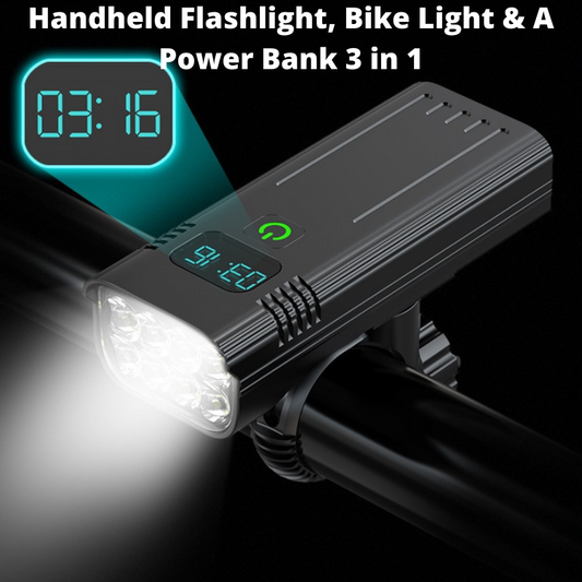 5200mah Waterproof Bicycle Light With 6 LEDs USB Chargeable 2000LM 7500K With 5 Light Modes