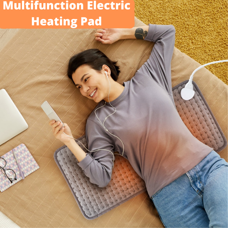 Electric Heating Pad for Back Pain And Cramps Relief Auto Shut Off 12"x 24"