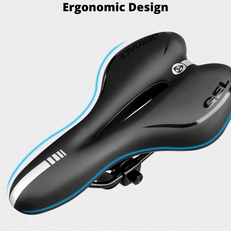 Comfortable Gel Bicycle Seat Bike Saddle Breathable Hollow Design Non Slip