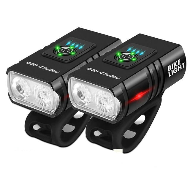 Bright LED Bike Light Rechargeable With Tail Light Option