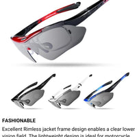Polarized Sports Prescription Frame Sunglasses with 5 Interchangeable Lenses With UV400 Protection