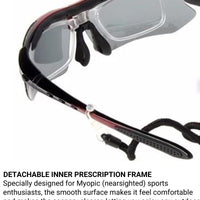 Polarized Sports Prescription Frame Sunglasses with 5 Interchangeable Lenses With UV400 Protection